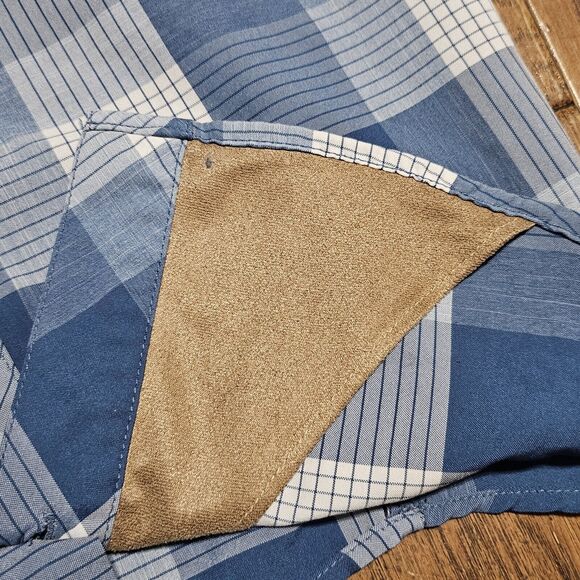 Orvis Button Up Shirt Adult Large White Blue Vented Polyester Outdoor Mens - Picture 8 of 11